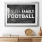 Faith Family Football - Modern Framed Art Print