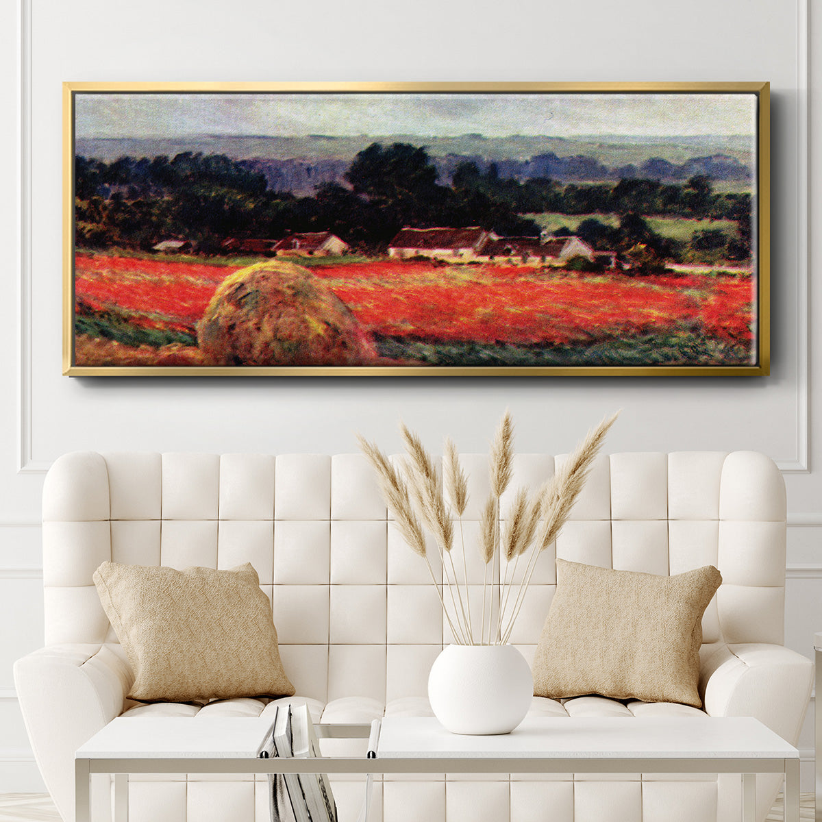 The Poppy Blumenfeld (The Barn) - Floater Framed Canvas Print
