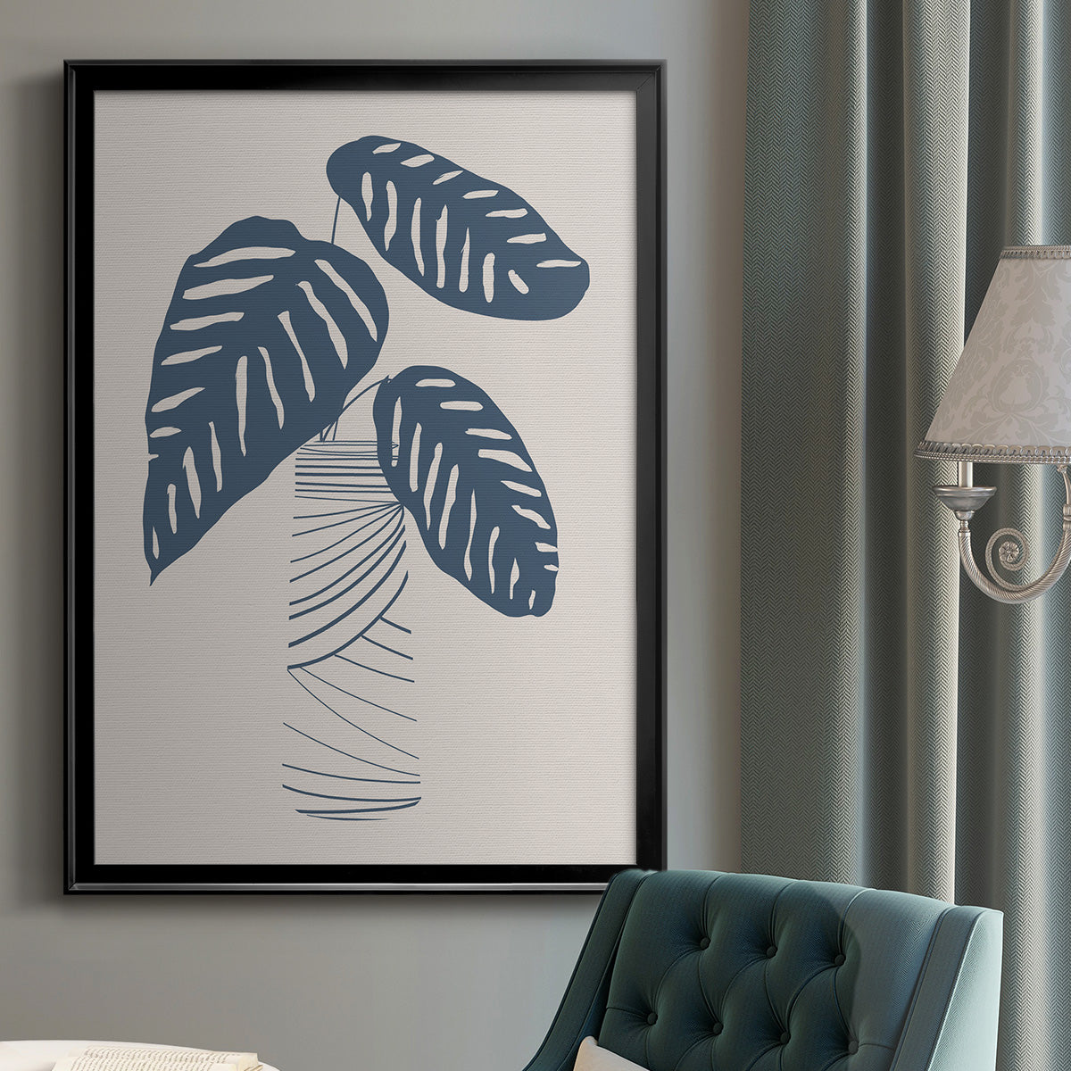 Wired in Monochrome II - Modern Framed Canvas Print