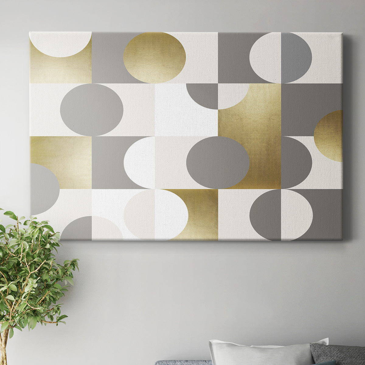 Modern Gold Reflections - Canvas Art Print