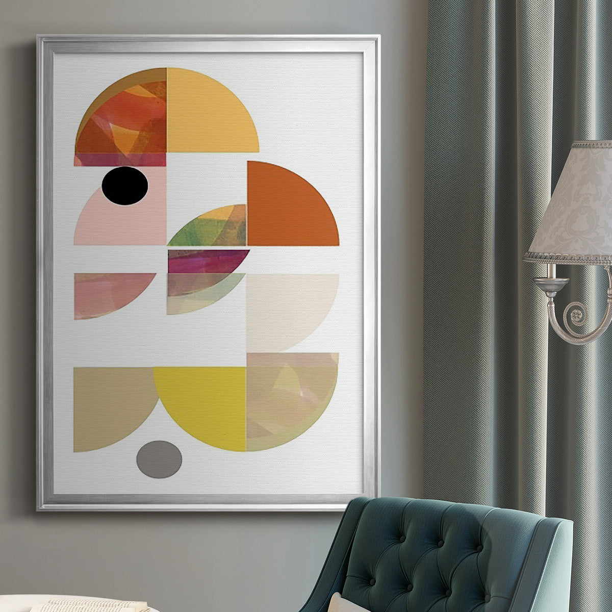 Dorset Shapes IV - Modern Framed Canvas Print