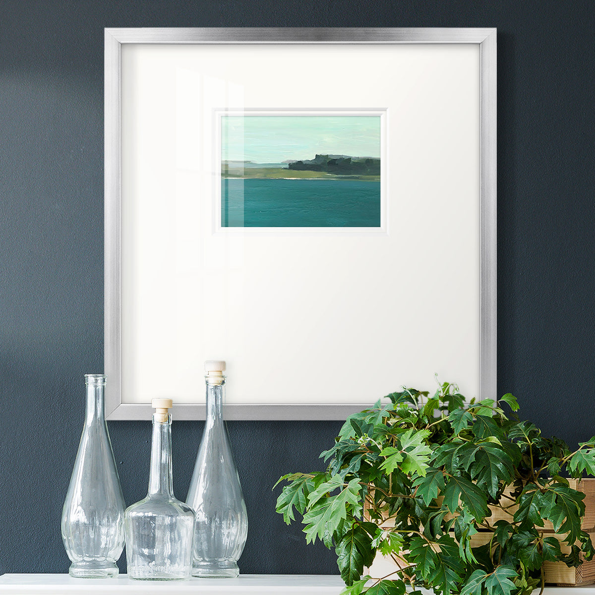 Calming Lake View II Premium Framed Print Double Matboard