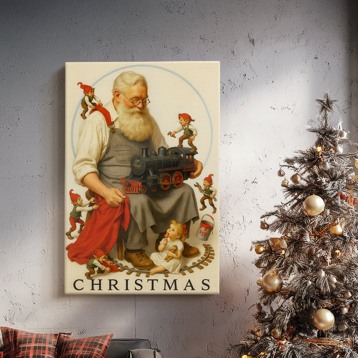 Gilded Icicles Square - Canvas Art Print