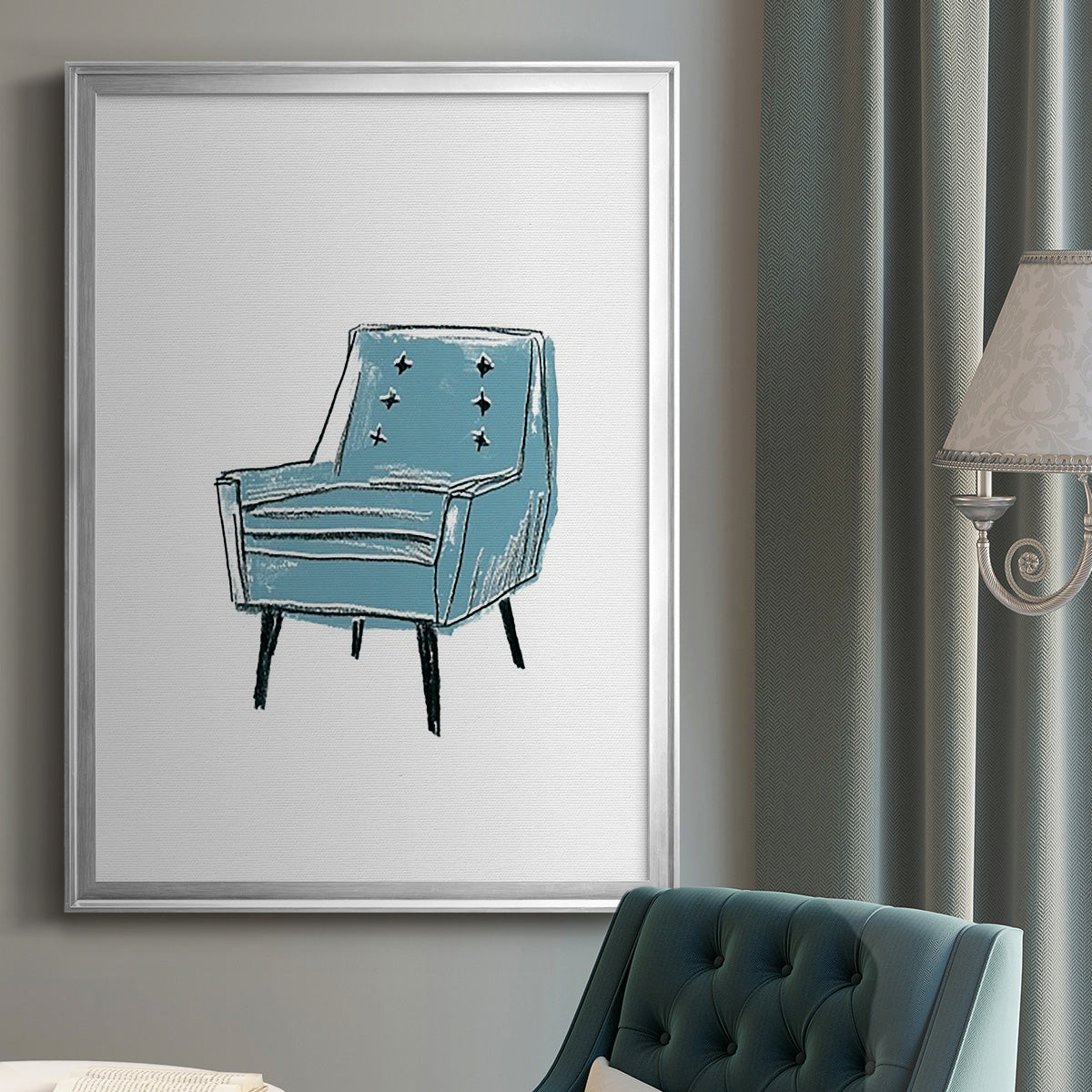 Take a Seat X - Modern Framed Canvas Print