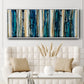 Blue Streaks - Floater Framed Canvas Print