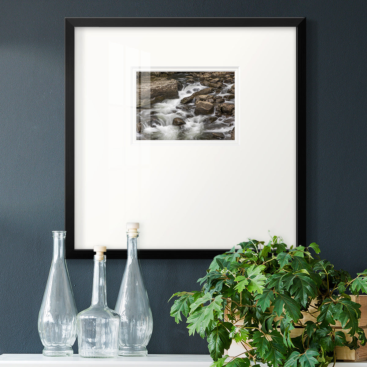 Rushing Calm- Premium Framed Print Double Matboard