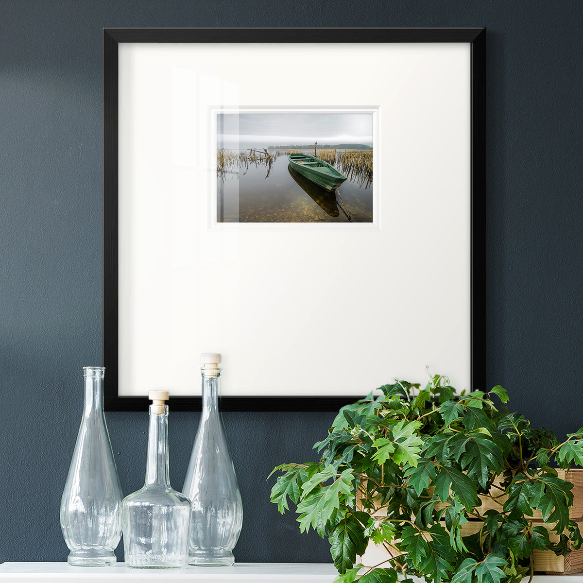 Green One Premium Framed Print Double Matboard