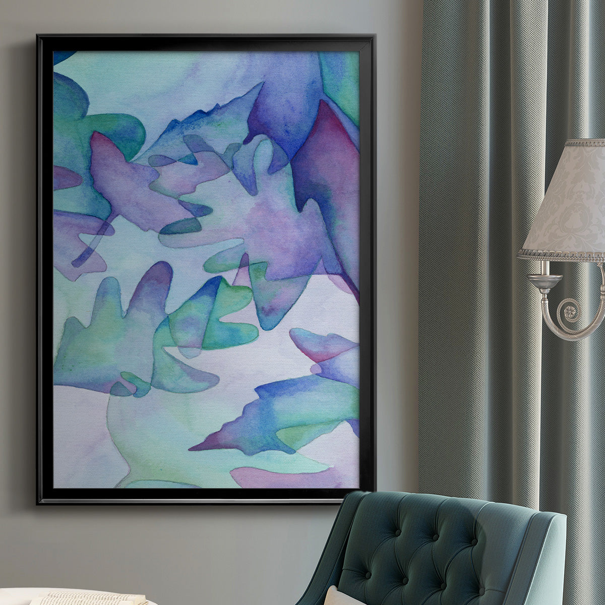 Fallen Leaves - Modern Framed Canvas Print