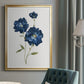 Blue Mums - Modern Framed Canvas Print