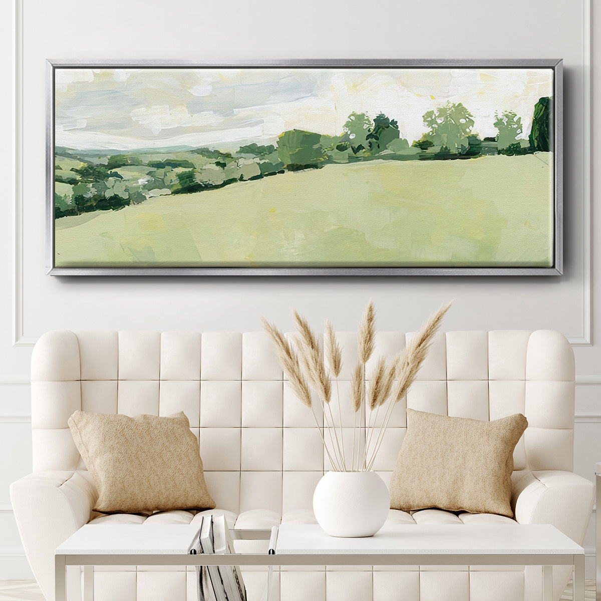 Pearly Pasture II - Floater Framed Canvas Print