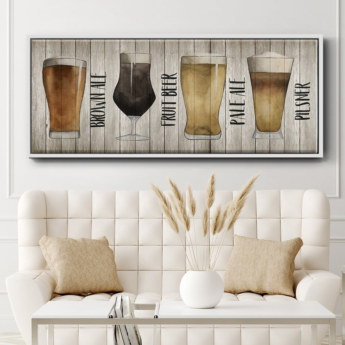 Beer Chart I - Floater Framed Canvas Print