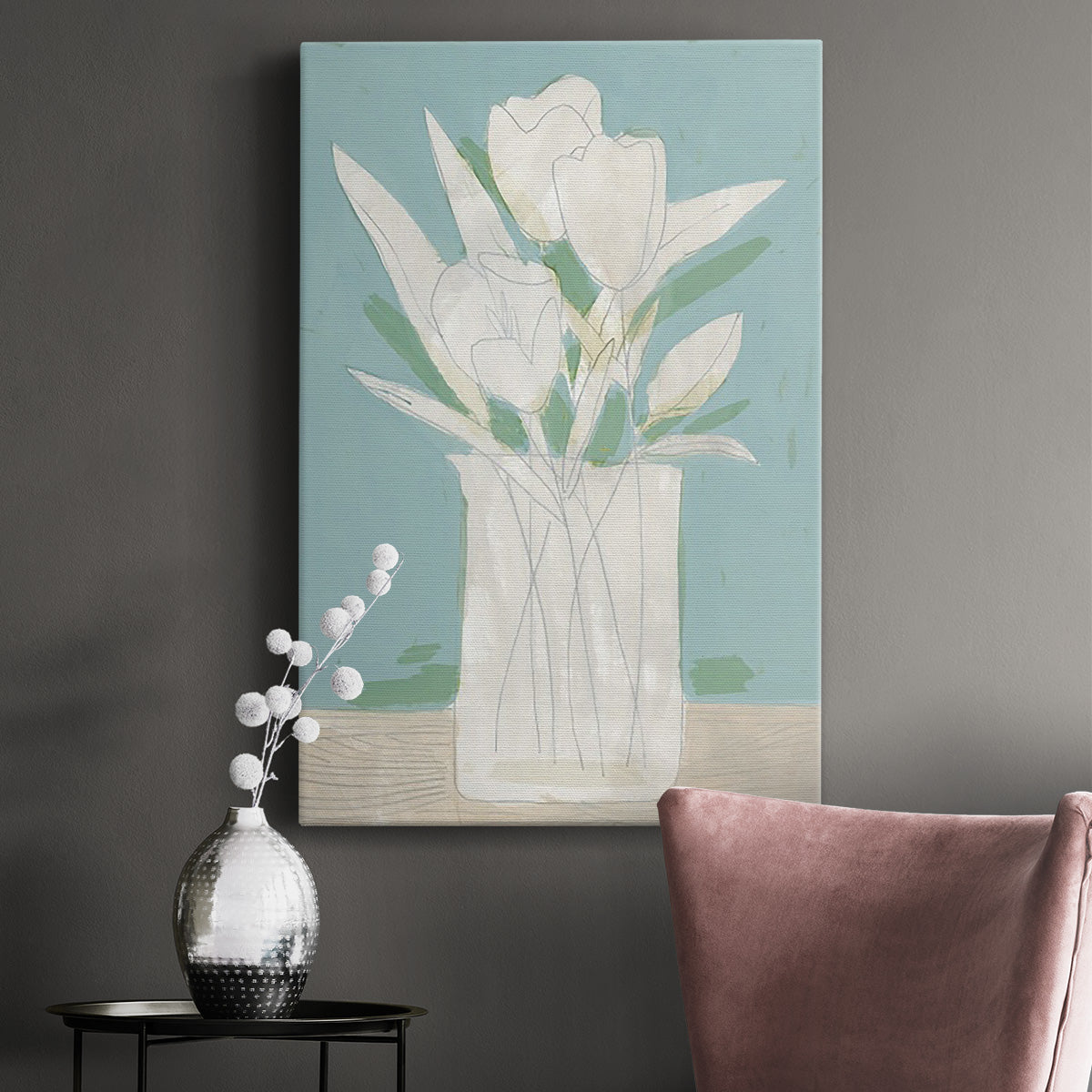 Muted Spring Arrangement II - Canvas Art Print