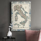 Bordered Map of Italy Premium Gallery Wrapped Canvas - Ready to Hang