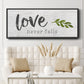Love Never Fails - Floater Framed Canvas Print