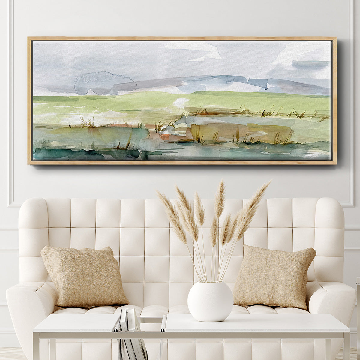 Pastel Inlet I - Floater Framed Canvas Print