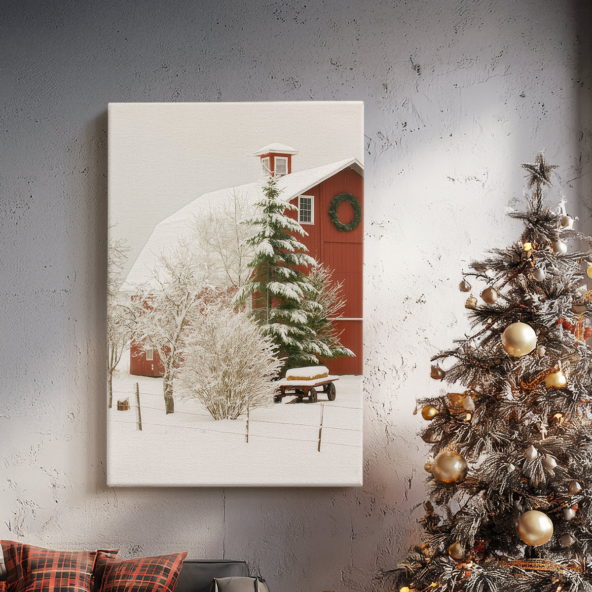 Silver Carol of Snow - Canvas Art Print