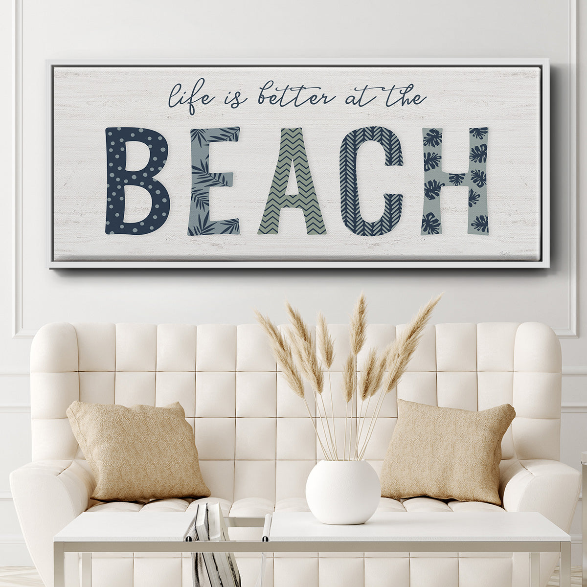 Beach Better - Floater Framed Canvas Print