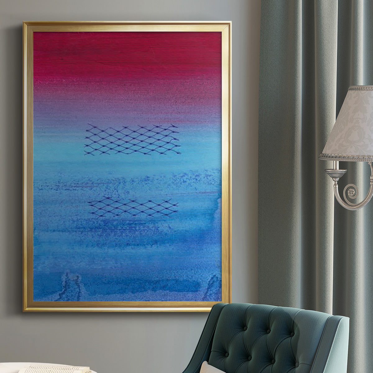 Gently Oppose II - Modern Framed Canvas Print