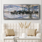 The Seine at Port Villez, Snow Effect, 1885 - Floater Framed Canvas Print