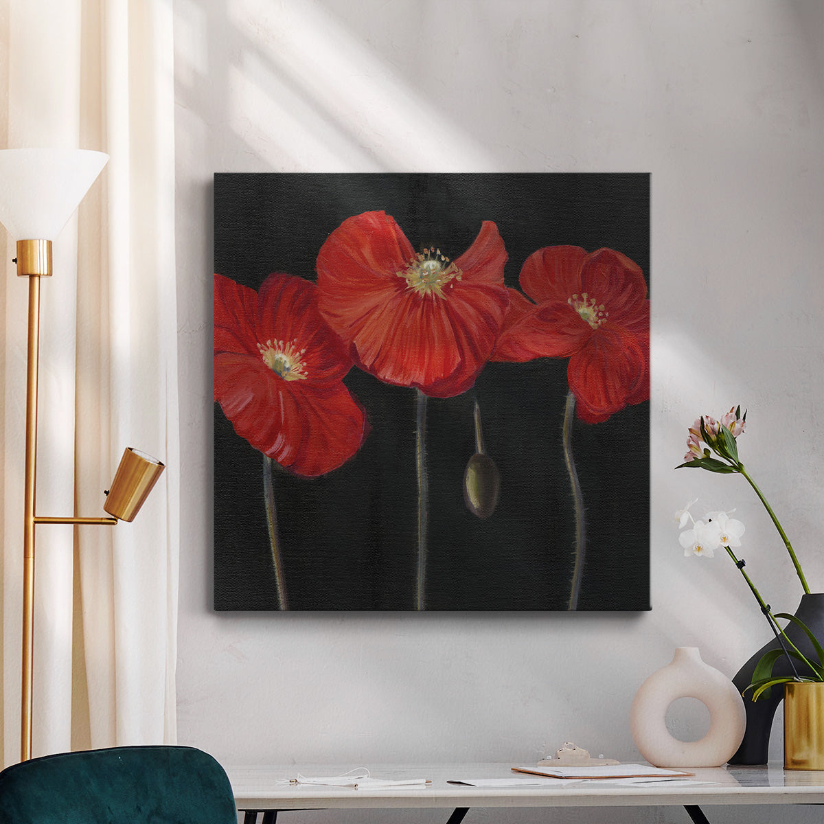 Poppy Trio I - Canvas Art Print
