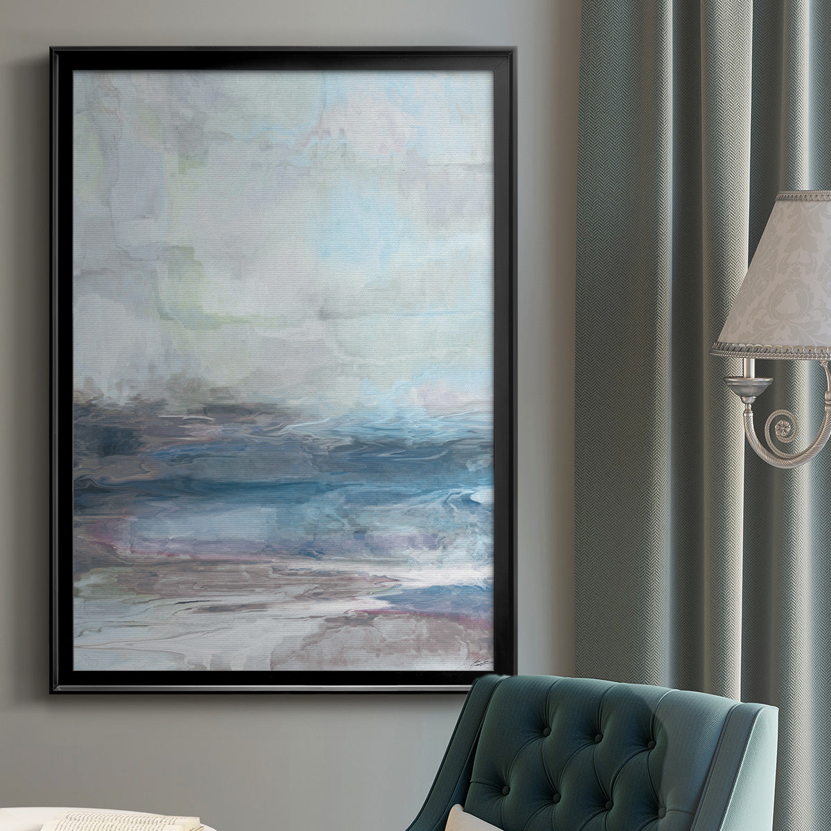 Valle Azzurra - Modern Framed Canvas Print