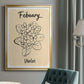 Birth Month II - Modern Framed Canvas Print