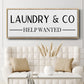Help Wanted - Floater Framed Canvas Print