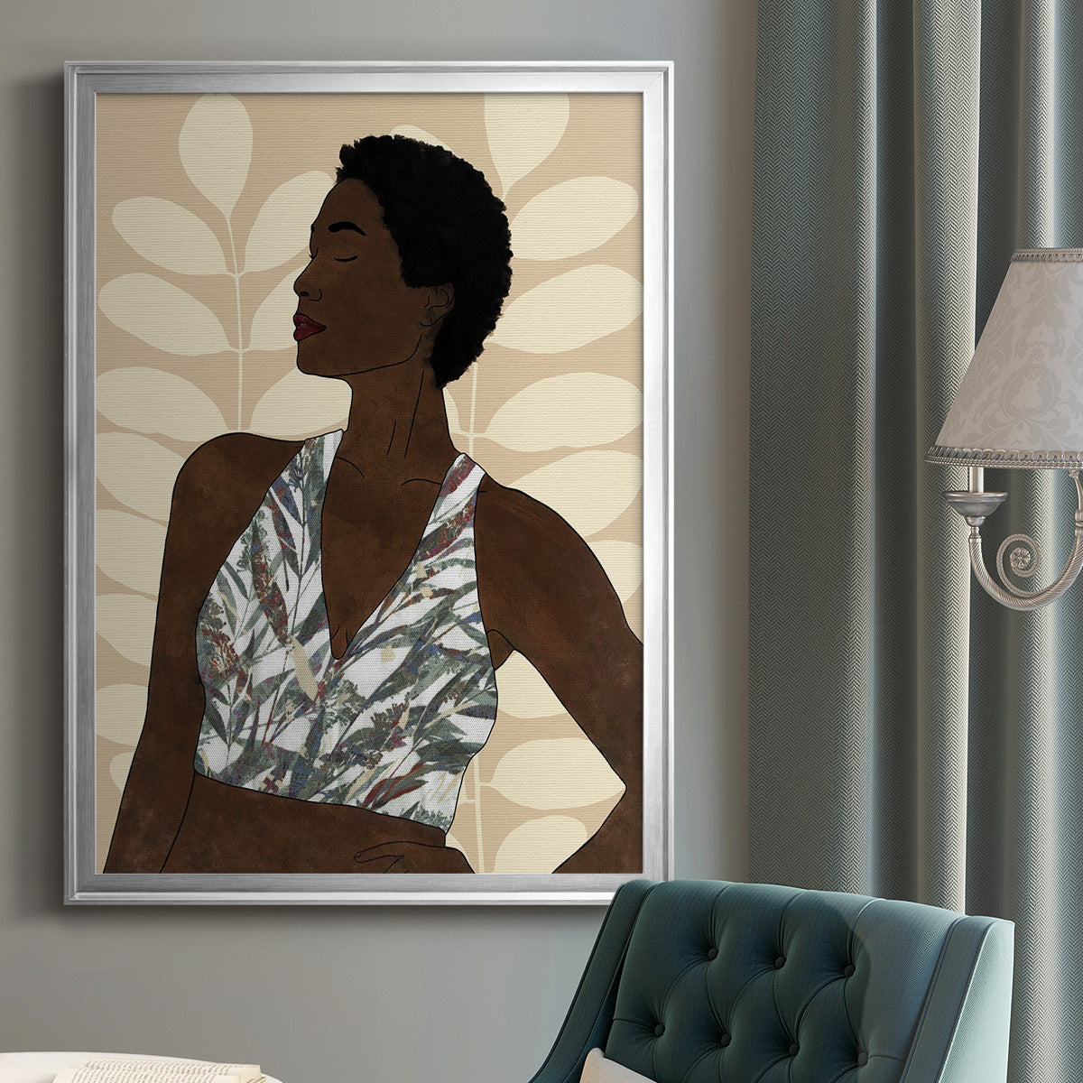 Ethnic Beauty I - Modern Framed Canvas Print