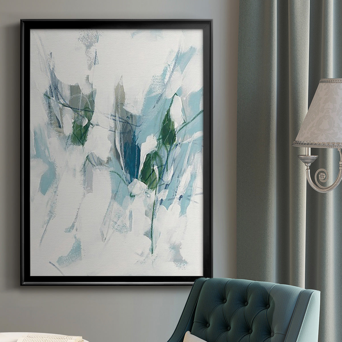 Ice Cavern I - Modern Framed Canvas Print