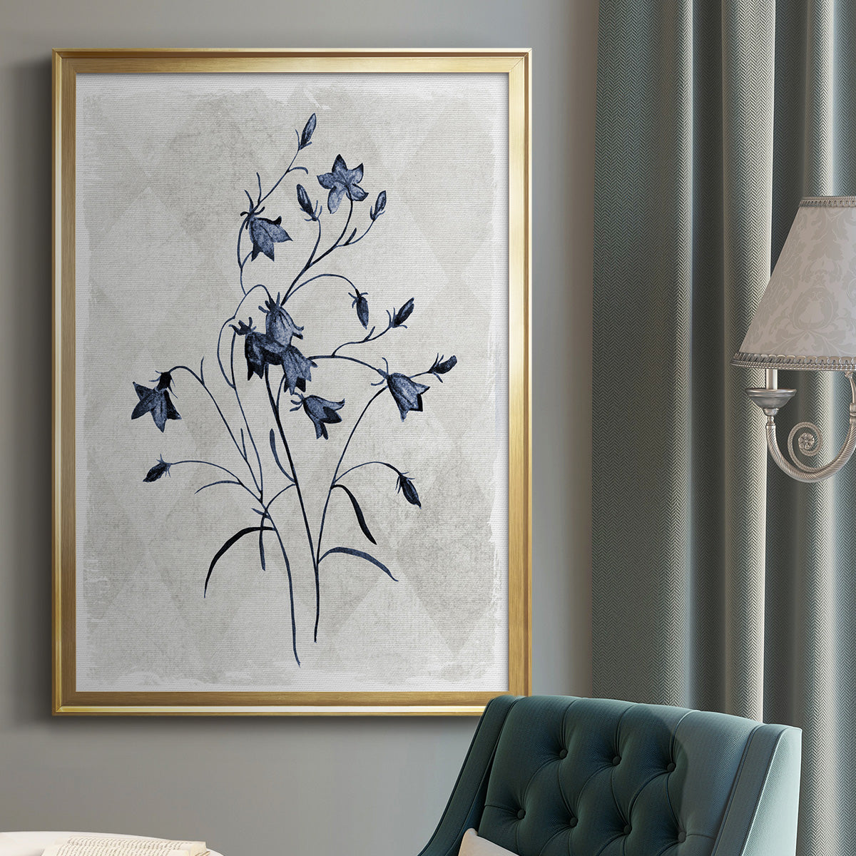 Harlequin Botanical II - Modern Framed Canvas Print
