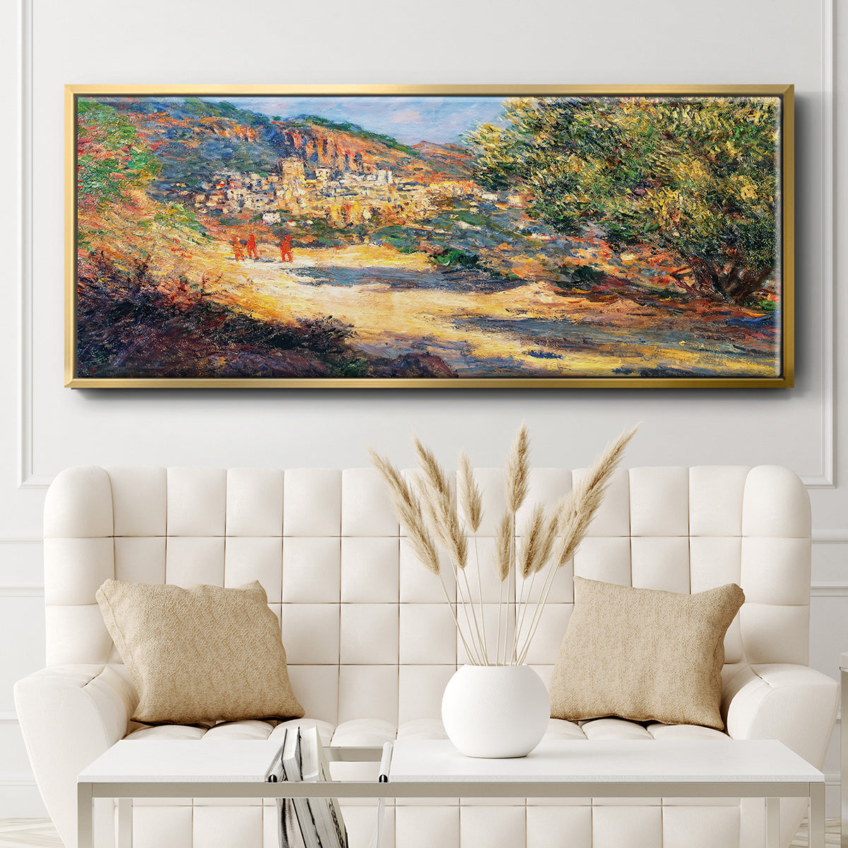 The Road to Monte Carlo, 1883 - Floater Framed Canvas Print