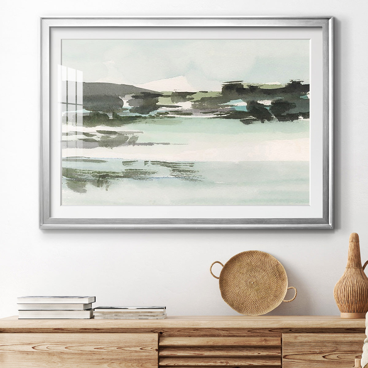 Turquoise Marsh II - Modern Framed Art Print