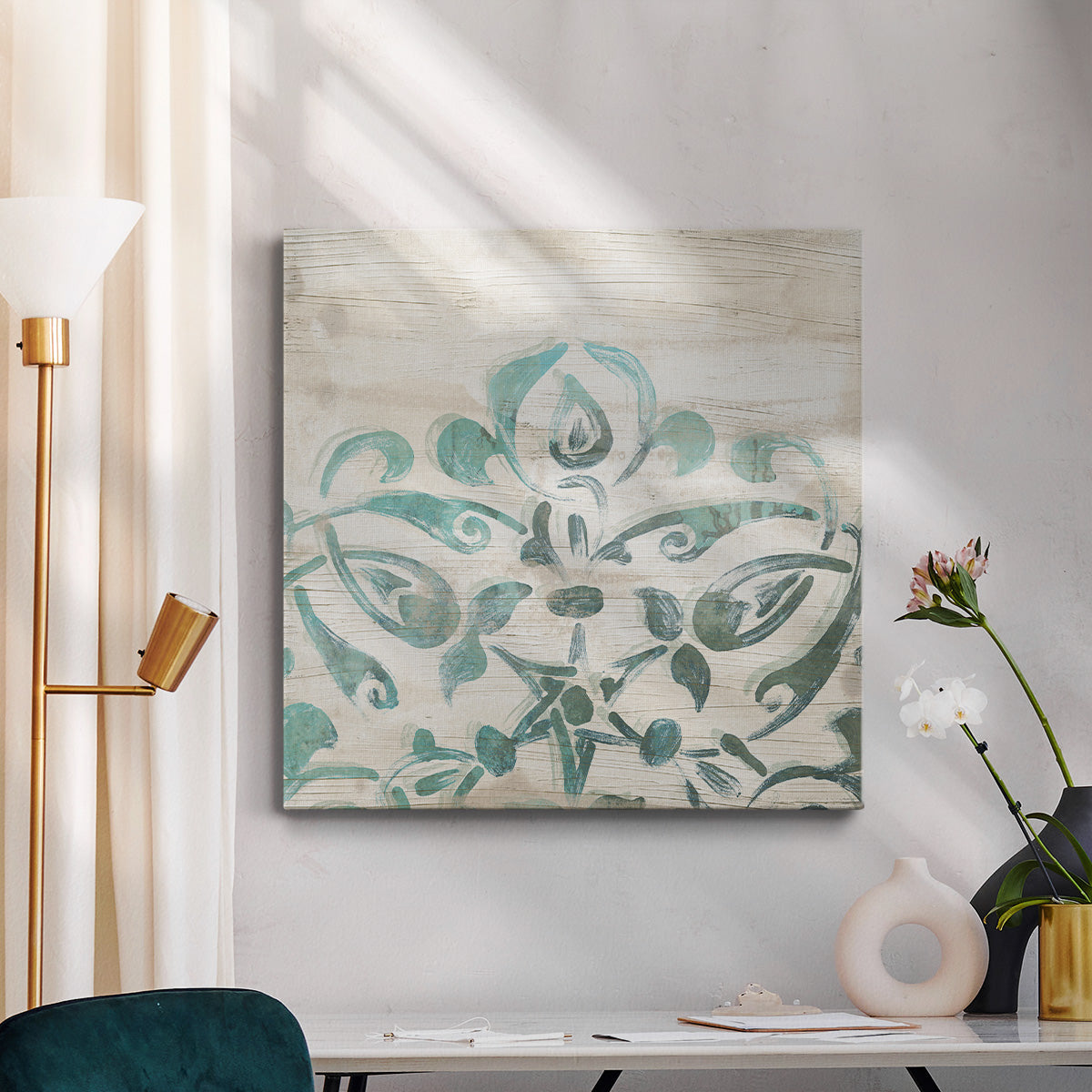 Serene Cerulean II-Premium Gallery Wrapped Canvas - Ready to Hang