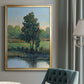 Tree by the Riverbank I - Modern Framed Canvas Print