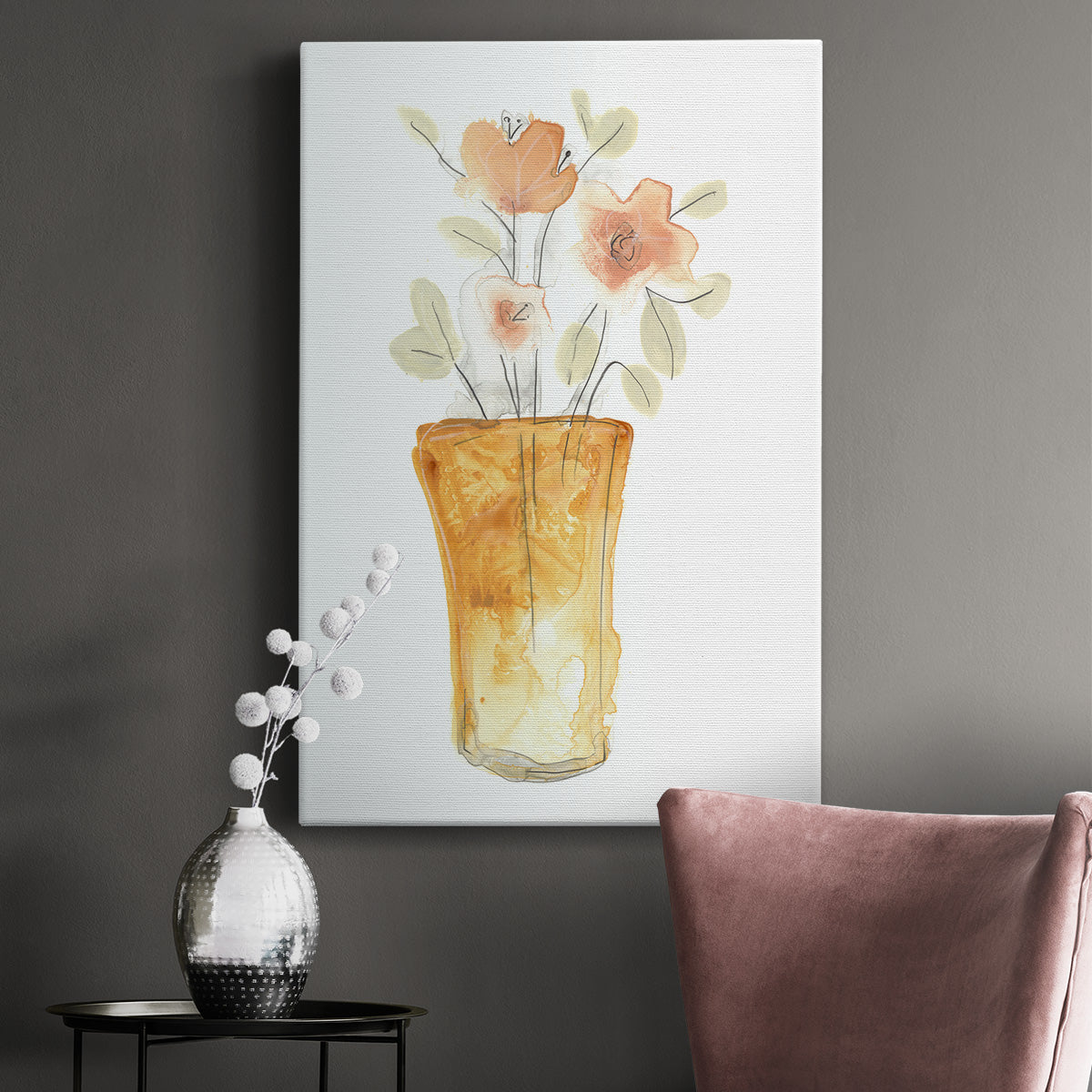 Blossom Pop Study I Premium Gallery Wrapped Canvas - Ready to Hang