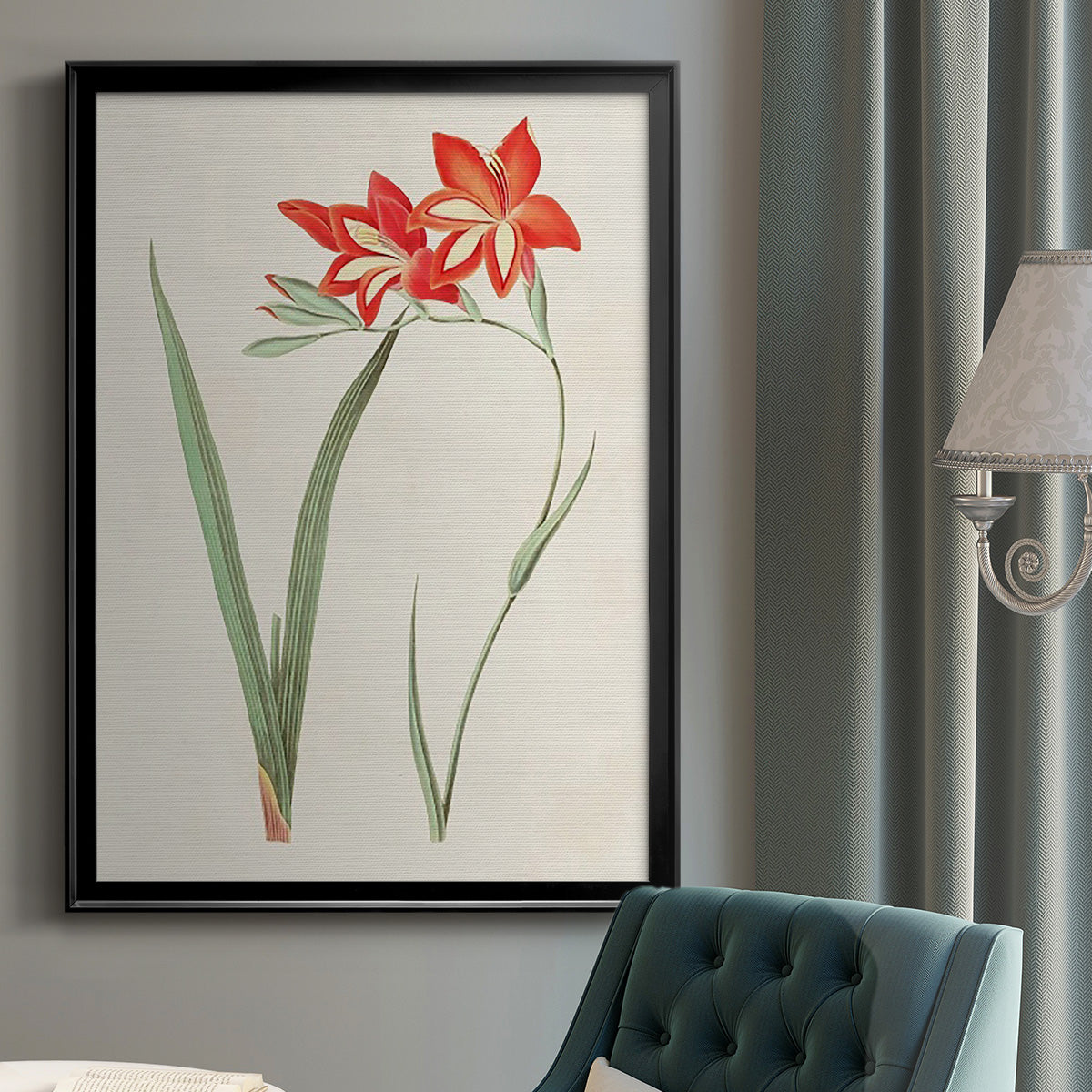 Flowers of the Seasons IV - Modern Framed Canvas Print