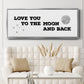 To the Moon and Back - Floater Framed Canvas Print