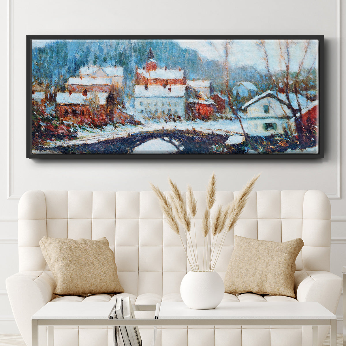 Sandviken, Norway 2, 1895 - Floater Framed Canvas Print