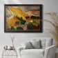Valley With Ploughman Seen from Above - Ornate Framed Canvas Print