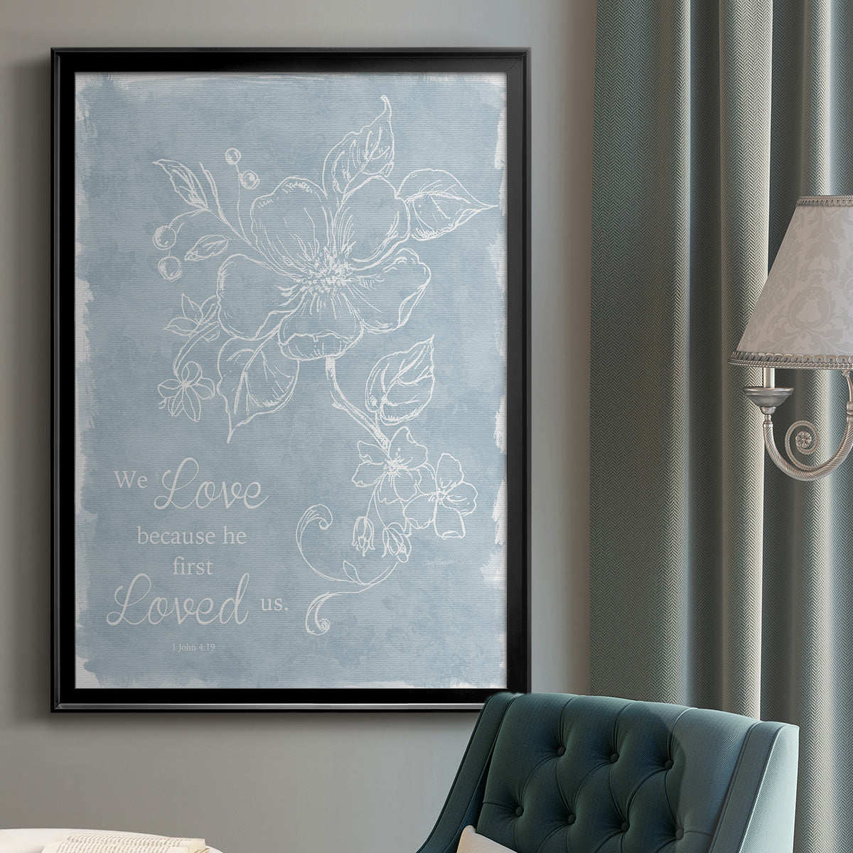 Loved Us First - Modern Framed Canvas Print