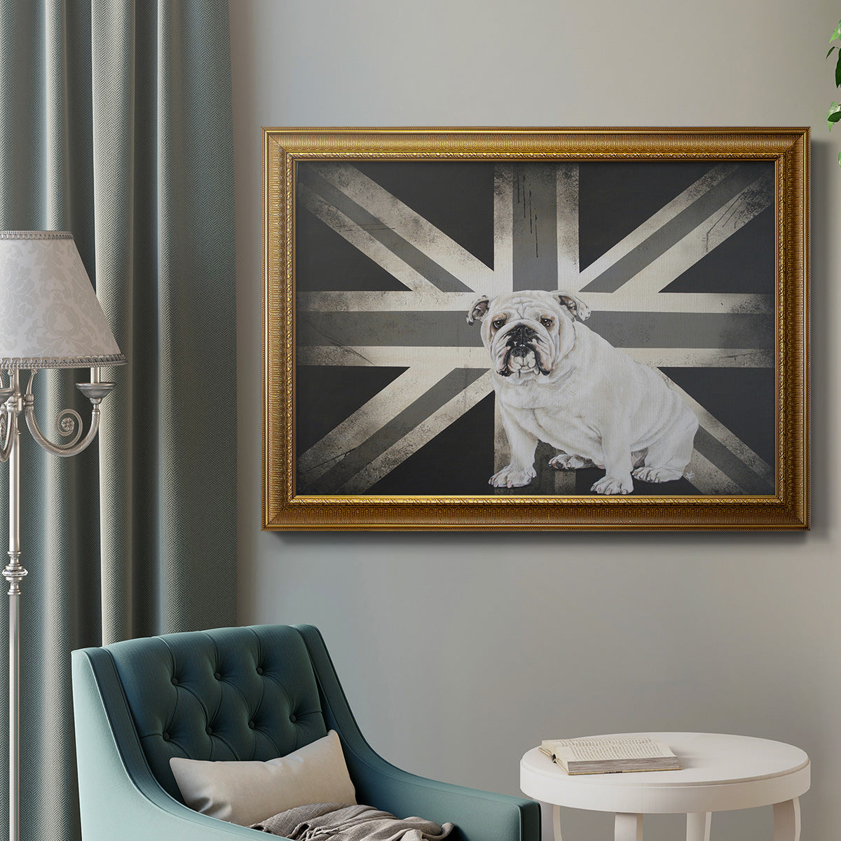 Best of British B&W Premium Framed Canvas- Ready to Hang