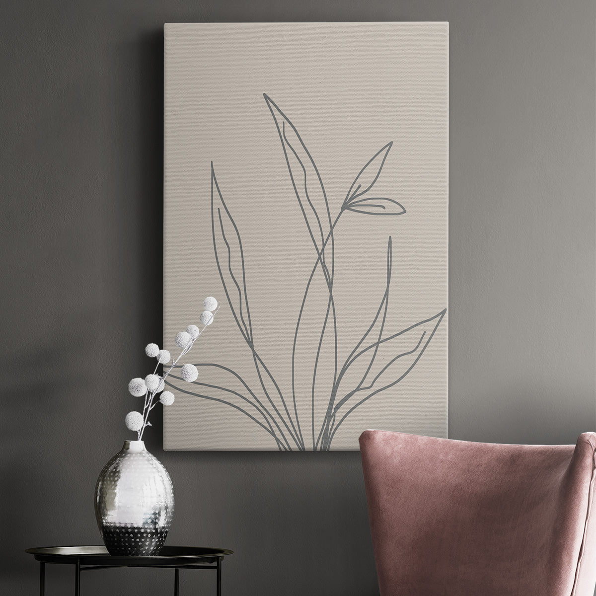 Neutral Lines II Premium Gallery Wrapped Canvas - Ready to Hang