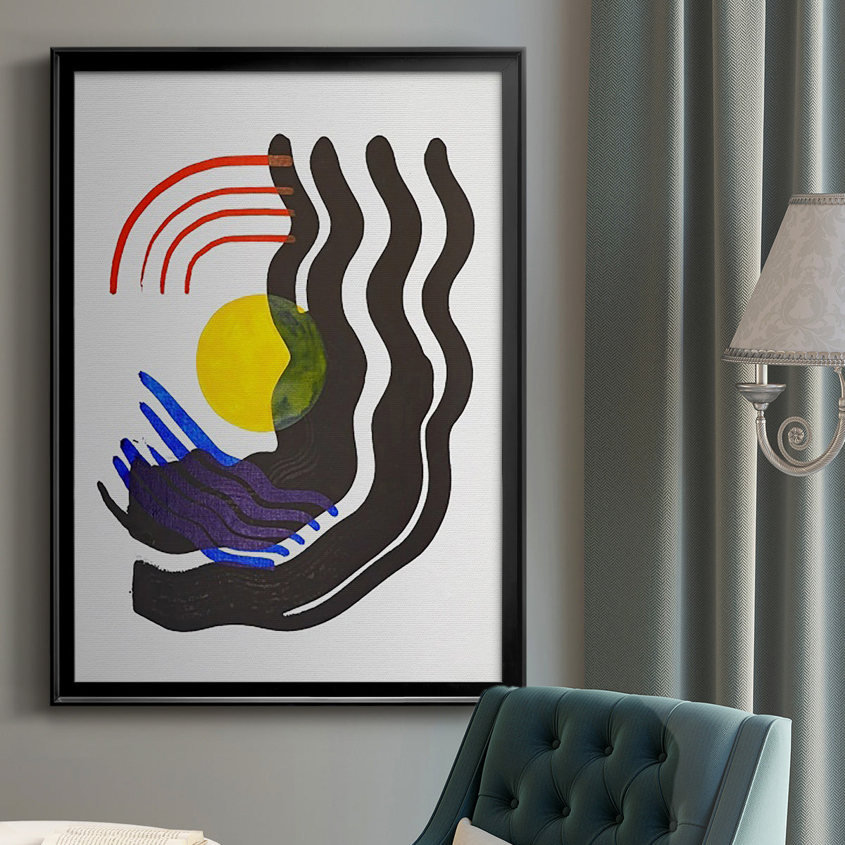Shifting III - Modern Framed Canvas Print