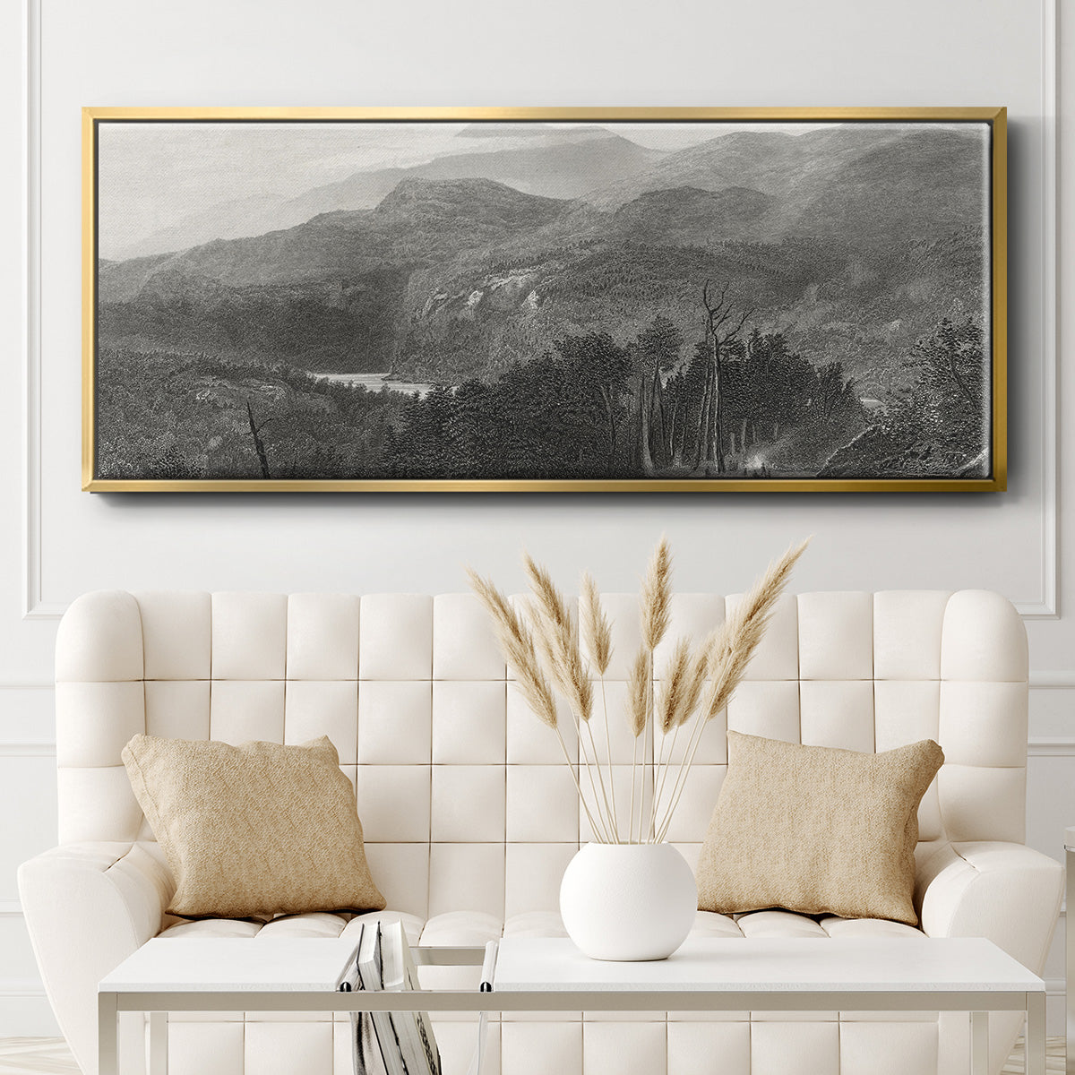 The Smoky Mountains - Floater Framed Canvas Print