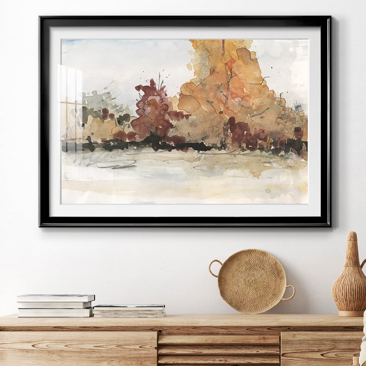The Autumn View II - Modern Framed Art Print