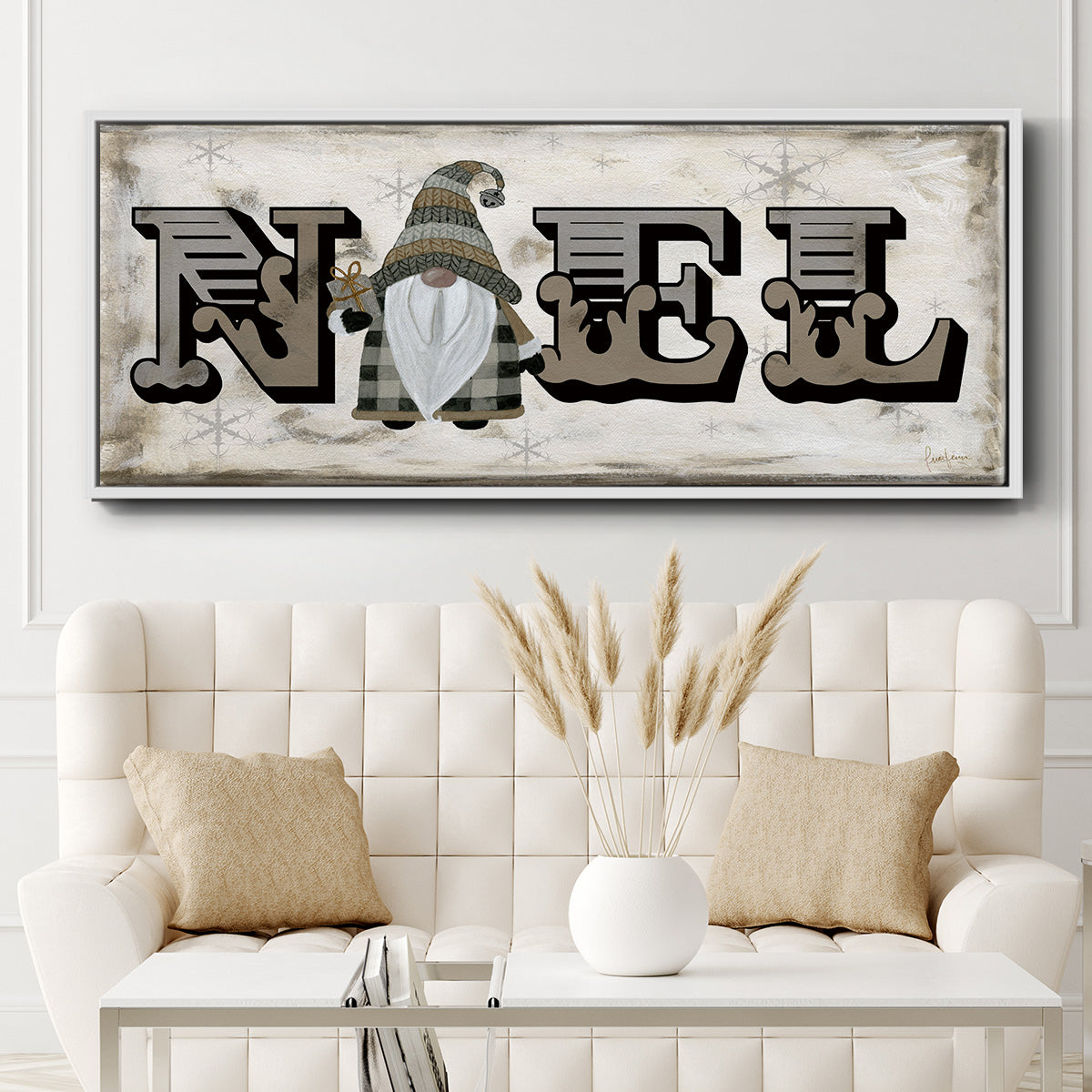 Winter Wonderland Friend Noel - Floater Framed Canvas Print