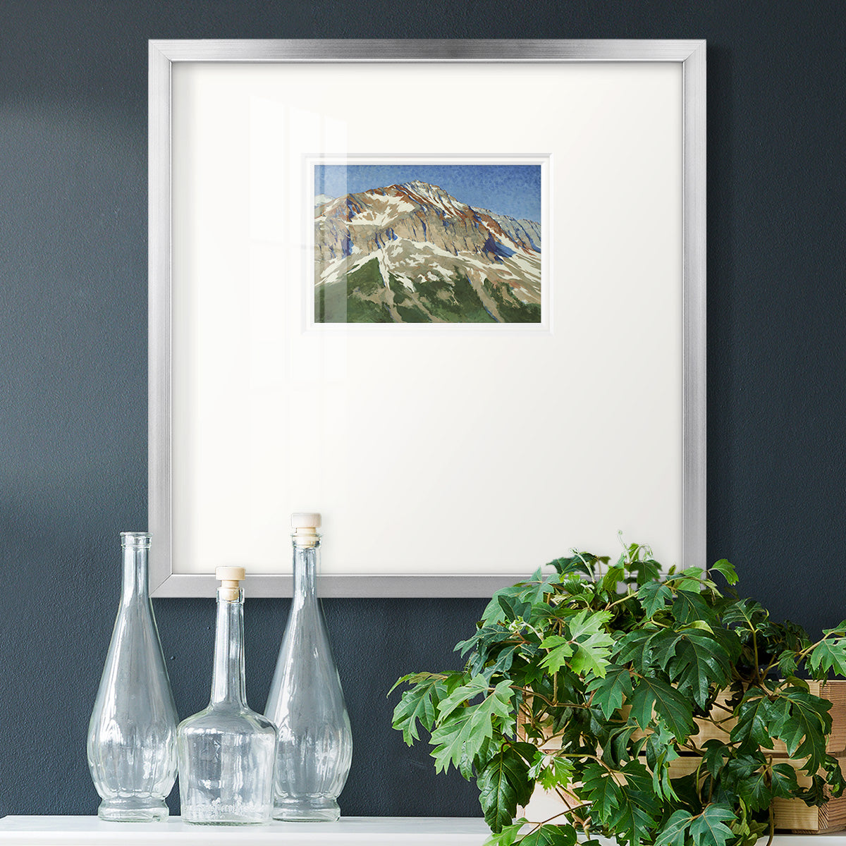 Vermillion Ascent- Premium Framed Print Double Matboard