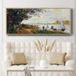 The Riverbank at Le Petit - Floater Framed Canvas Print