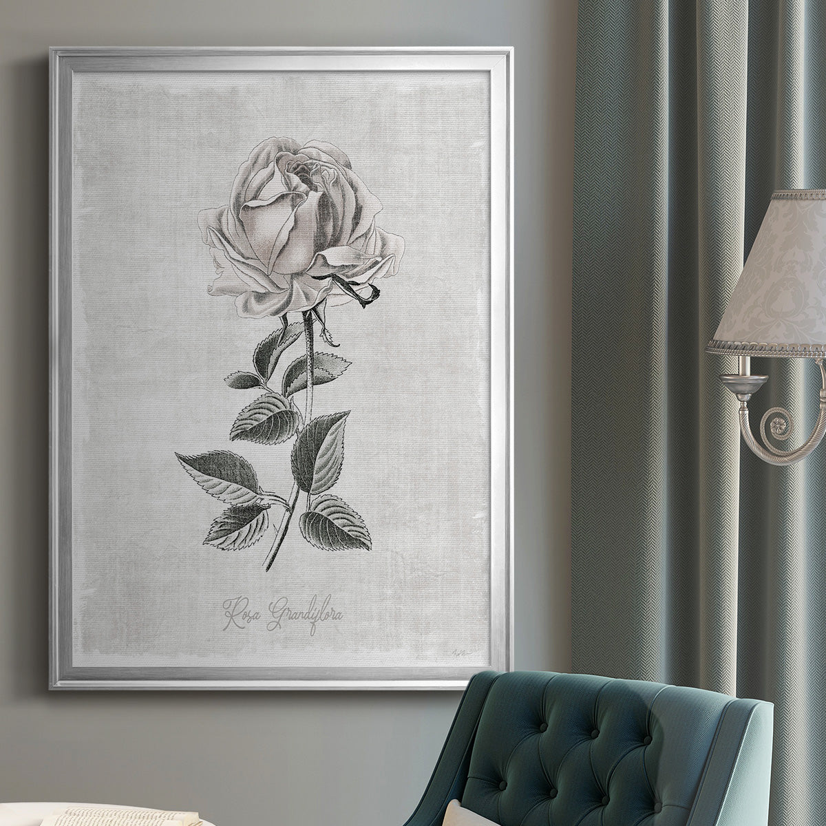 Vintage Botanical II - Modern Framed Canvas Print