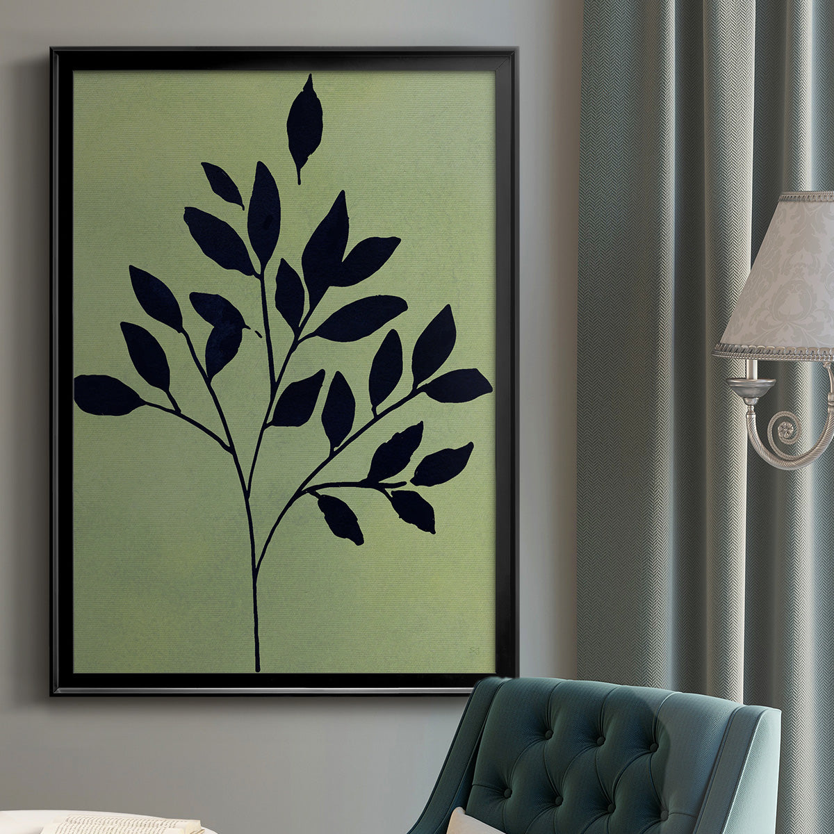 Earthly Botanical I - Modern Framed Canvas Print